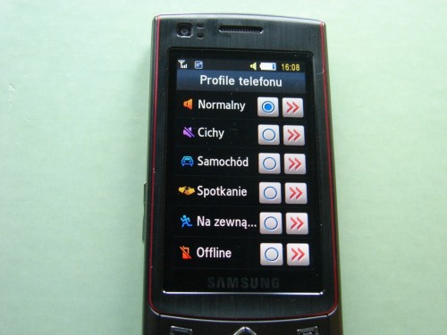 Samsung S8300 - Ultra Touch profile