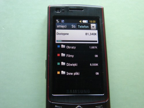 Samsung S8300 - Ultra Touch menadżer plików