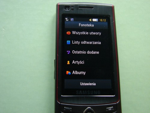 Samsung S8300 - Ultra Touch fonoteka