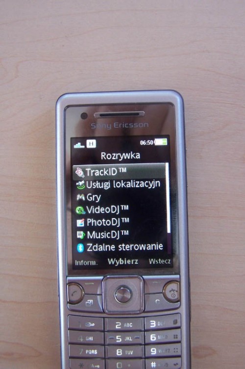 Test Sonyericson C510 rozrywka