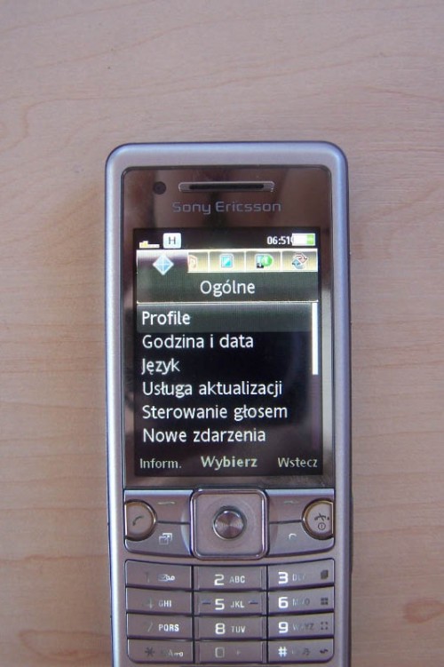 Test Sonyericson C510 profile