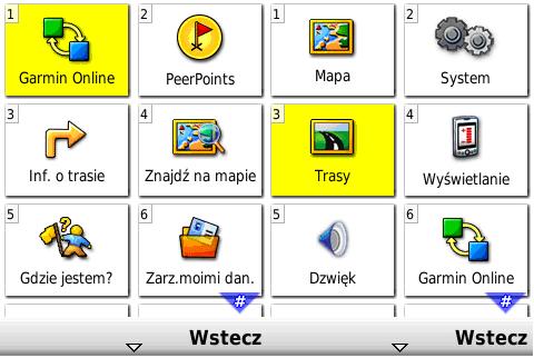 Garmin Mobile XT - ustawienia