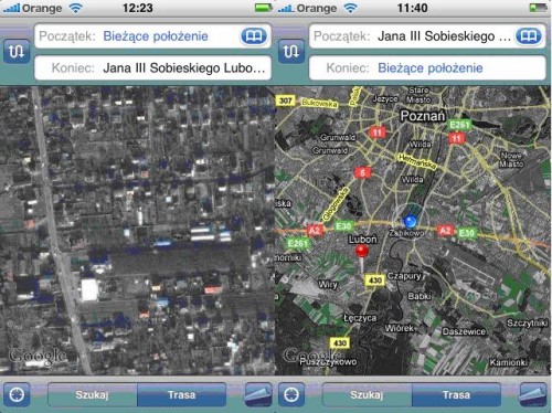 Google Maps - topografia okolicy