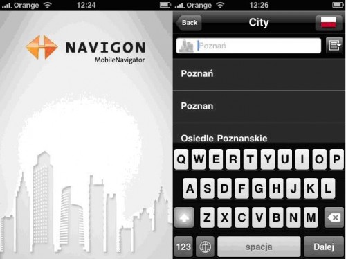 Navigon Mobile - wyszukiwarka