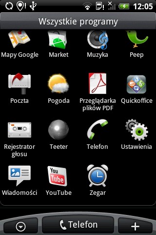 Htc Hero - programy