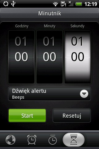 Htc Hero - zegar