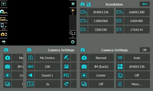 Mio K70 Explora - menu aparatu