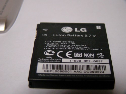 LG GC900 Viewty Smart - bateria