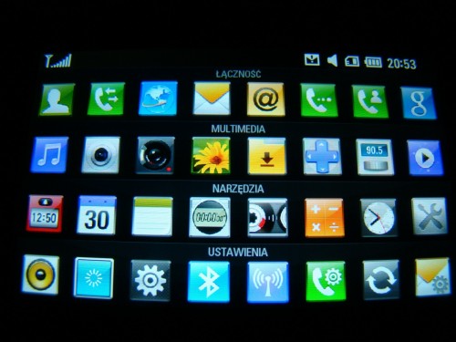 LG GC900 Viewty Smart - interfejs S-Class 3D