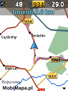 Przykładowe ekrany aplikacji MobiMapa Polska GPS