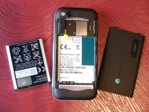 Test Sony Ericsson Yari - bateria