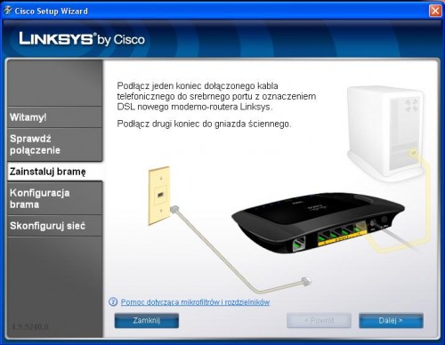 Linksys WAG120N i Linksys WRT160NL - podłączanie