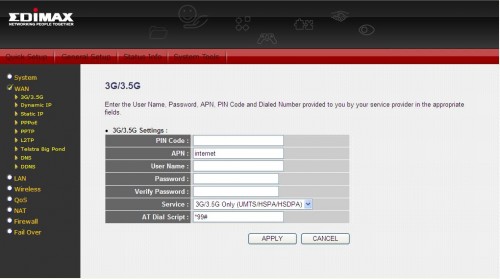 Edimax 3G-6210n - Ustawienia Play
