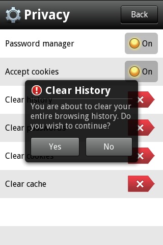 Opera Software - Clear History