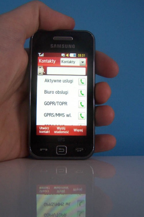 Test Samsung Avila GPS - Kontakty