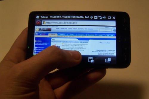 HTC HD2 - przeglądarka internetowa