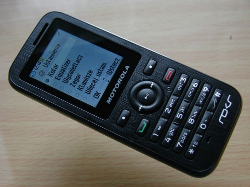 Test Motorola WX395 - Ustawienia telefonu