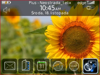 Test Blackberry 8520 Curve - ekran główny