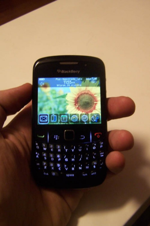 Test Blackberry 8520 Curve - widok z przodu