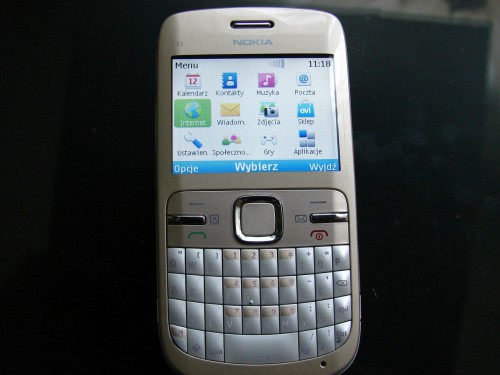 Nokia C3 test - Menu główne