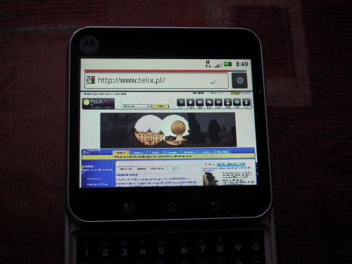 Test Motorola FLIPOUT - przeglądarka internetowa