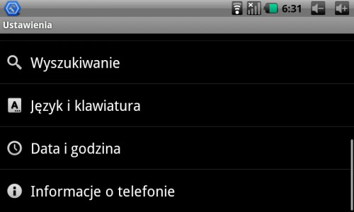 Test tPAD-780 - Ustawienia