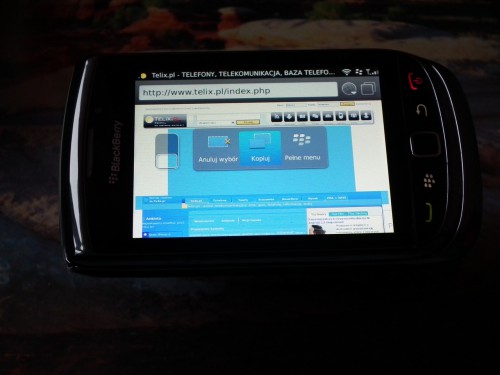 Test BlackBerry Torch 9800 - przeglądarka internetowa