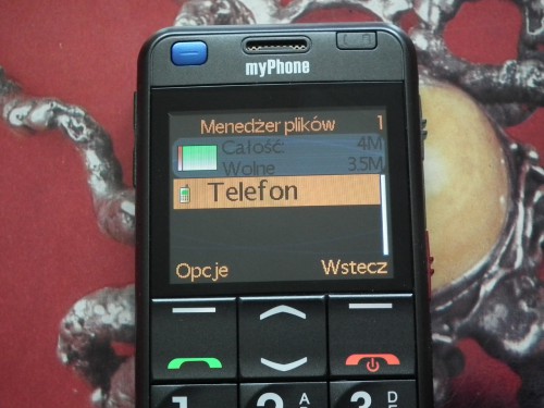 Test myPhone 1080 DURO - pamieć