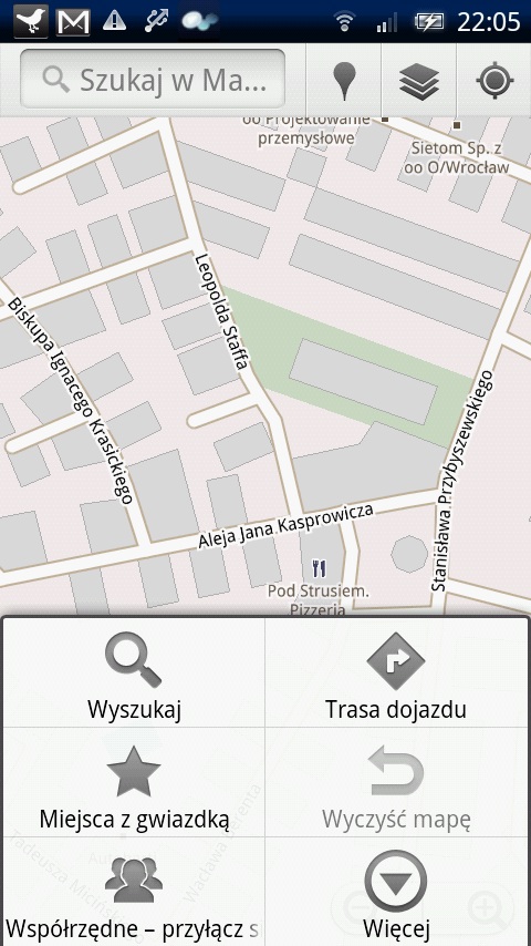 Test Sony Ericsson X10 z Androidem 2.1 - Google Maps