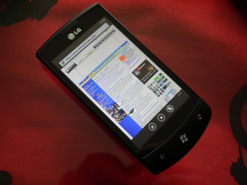 Test LG E900 - przeglądarka internetowa