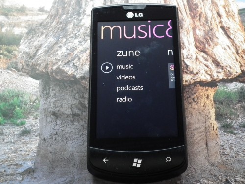 Test LG E900 - Zune