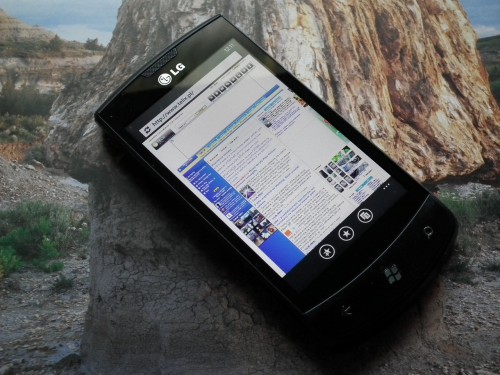 Test LG E900 - przeglądarka desktopowa