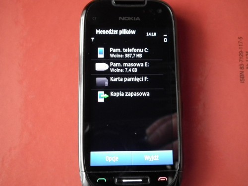 Test Nokia C7 - Menadżer plików