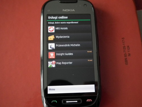 Test Nokia C7 - Usługi online