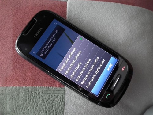 Test Nokia C7 - Menu Podręczne