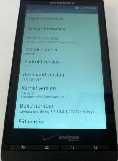 Motorola Droid X2, Droid 3 oraz Targa z Androidem złapane na zdjęciach
