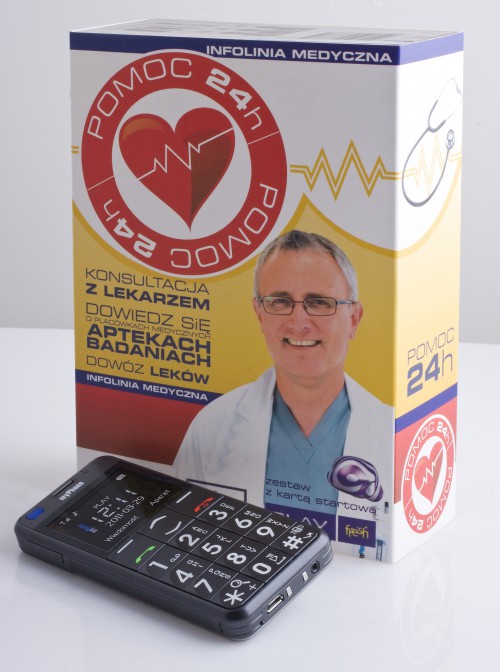 Zestaw: myPhone 1080 z infolinią opiekuńczo-medyczną Pol-Assistance