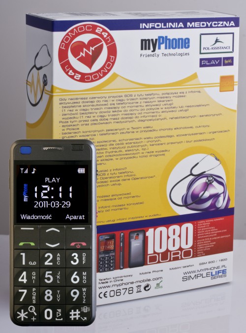 myPhone 1080 z infolinią opiekuńczo-medyczną Pol-Assistance