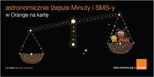 Astronomicznie lżejsze minuty i SMS-y w Orange na kartę