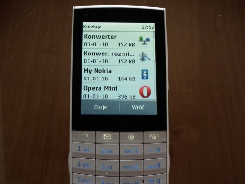 Nokia X3-02: Kolekcja