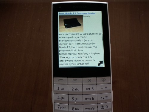 Nokia X3-02: przeglądarka internetowa
