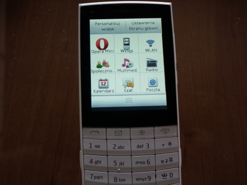 Nokia X3-02: Skróty