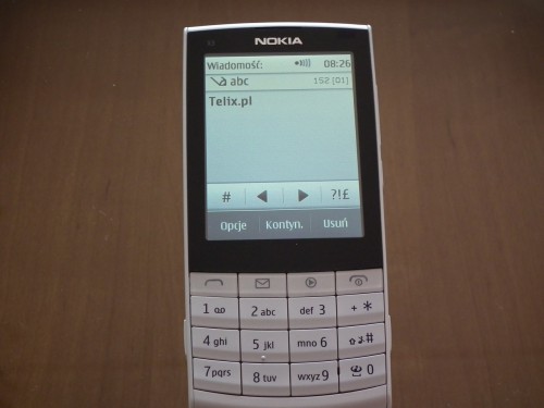 Nokia X3-02: tworzenie wiadomości