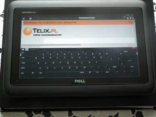 Dell Inspiron duo - klawiatura wirtualna QWERTY