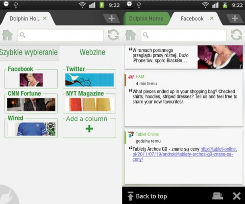 Dolphin Browser HD 6.0- jedna z najlepszych przeglądarek dla Androida