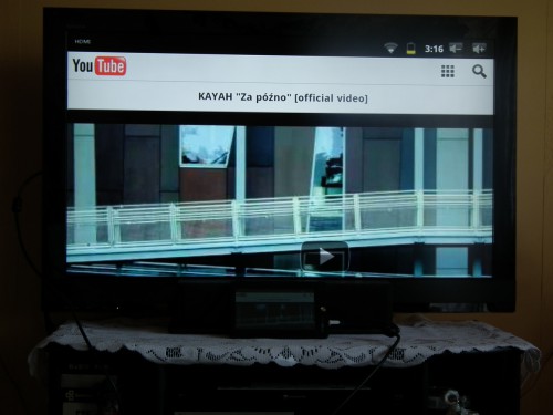 Test Trak tPad-7121: YouTube przez HDMI
