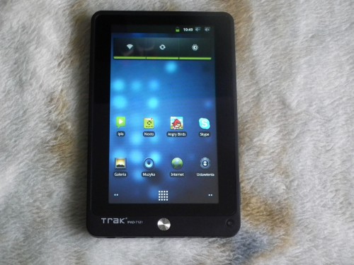 Test Trak tPad-7121: ekran główny