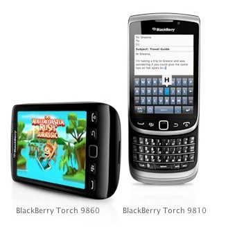 Trzy nowe modele RIM- BlackBerry Bold 9900, BlackBerry Torch 9810 oraz BlackBerry Torch 9860