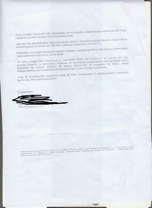 Mateusz ws. Orange: propozycja ugody