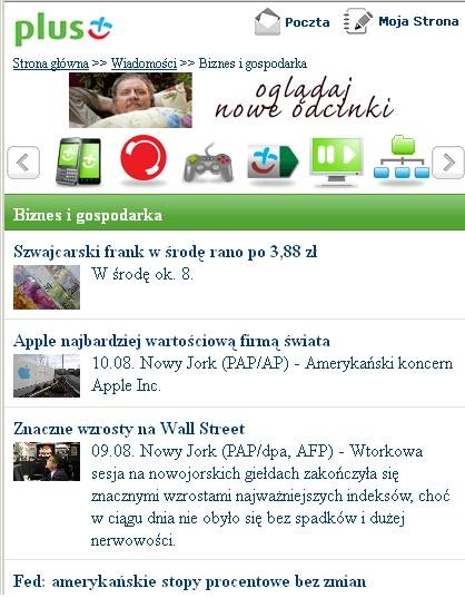 Portal mobilny wap.plus.pl